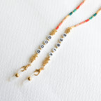 Good Vibes Beaded Glasses Holder