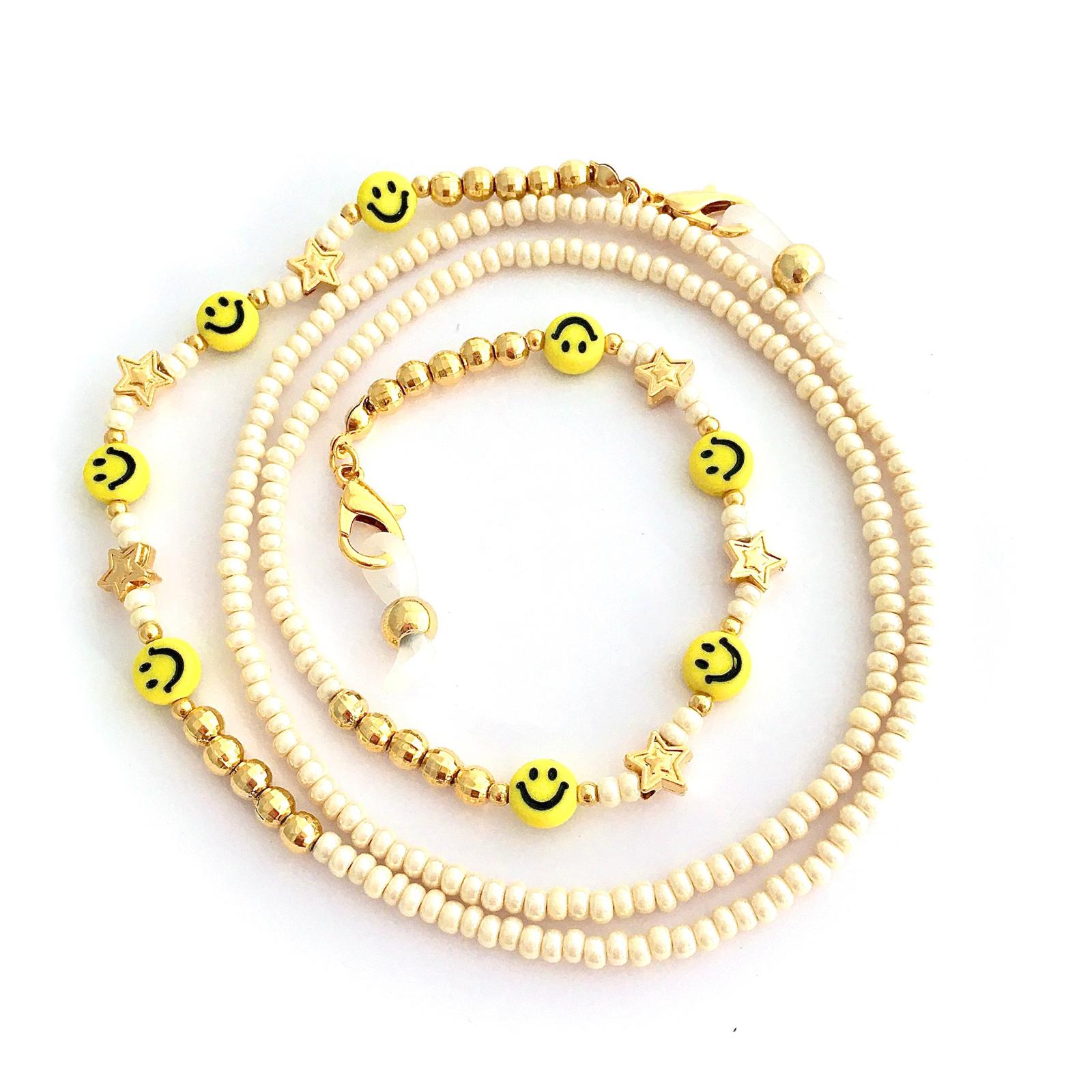 Glass holder happy face